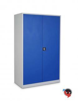 Stahl-Aktenschrank - Stahlschrank - 120 x 42  x 195 cm - blaue Türen - extra breit 120 cm - Sofort lieferbar !